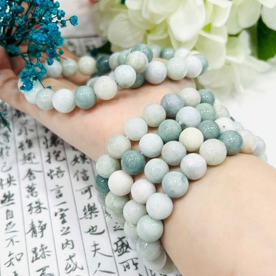 Vòng Tay Cẩm Thạch Type A Size 10 Ly Có Sớ Đá Thô Tự Nhiên Chưa Xử Lý - Ngọc Trai Trường Thịnh