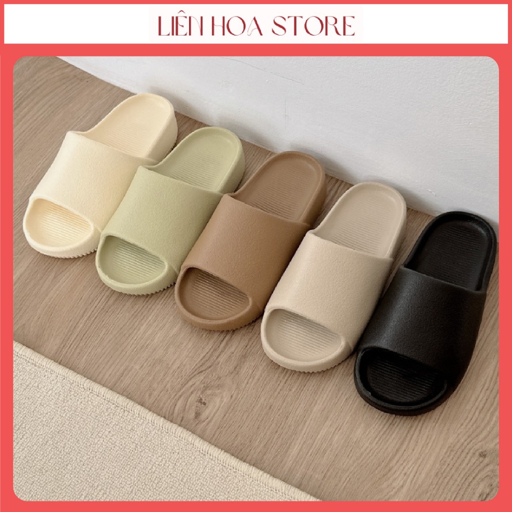 Dép bánh mì nữ NK Calm Slide  Eva siêu nhẹ đế 3cm KO BOX, Dép nữ quai ngang, Dép đi trong nhà