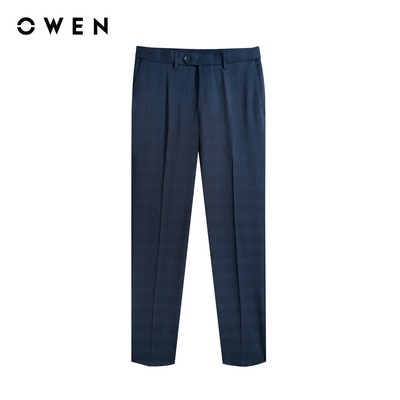 Owen - Quần tây Slim Fit Tăng đơ QST252451 màu Xanh chất liệu Nano