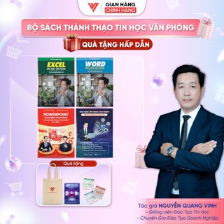 Combo 4 Sách Excel - Word - PowerPoint - AI Ứng Dụng Văn Phòng Từ Cơ Bản Đến Nâng Cao