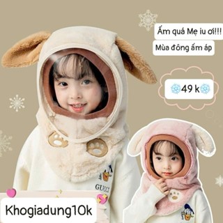 Mũ Len Trùm Đầu Cho Bé - Kính Chắn Gió Chống Bụi, Ấm Áp Và An Toàn Cho Mùa Đông 2026 HOT