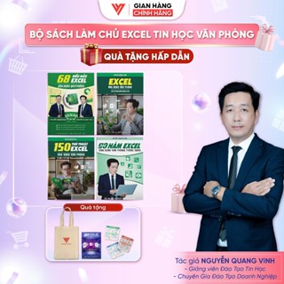 Combo 4 sách 68 Biểu Mẫu Excel - Excel Cơ Bản Nâng Cao - 150 Thủ Thuật Excel và 90 Hàm Excel Ứng Dụng Văn Phòng