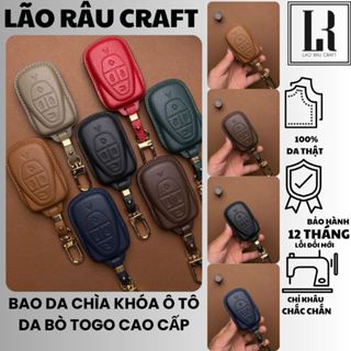  Bao da chìa khoá xe ô tô Vinfast  6 7 8 9  mẫu mới LỒI bọc chìa khoá xe hơi da bò Togo thật VIN_V4 