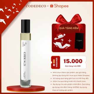  Tinh dầu nước hoa CODEDECO Code N.21 10ml Phóng khoáng Nam tính Cuốn hút - Dạng Lăn 