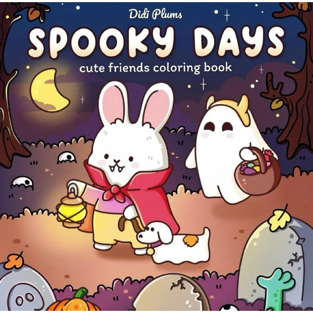 (40 tranh) Quyển tô màu Halloween 2025 “SPOOKY DAYS” giấy 180gsm