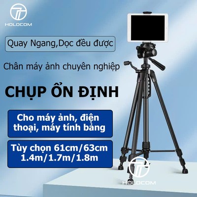 Chân Đỡ Ipad Tripod Điện Thoại 360 Độ Kiêm Tripod Máy Ảnh Dùng Để Livestream Chụp Ảnh Quay Video Cao 180cm-HOLOCOM