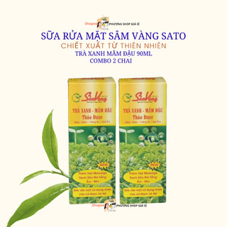 Sữa rửa mặt sâm vàng sato trà xanh mầm đậu tinh chất từ thiên nhiên 90ml