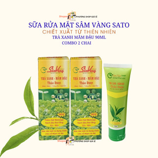Sữa rửa mặt sâm vàng sato trà xanh mầm đậu tinh chất từ thiên nhiên 90ml
