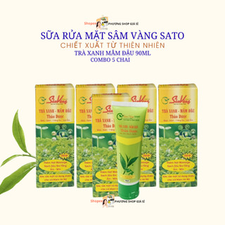 Sữa rửa mặt sâm vàng sato trà xanh mầm đậu tinh chất từ thiên nhiên 90ml