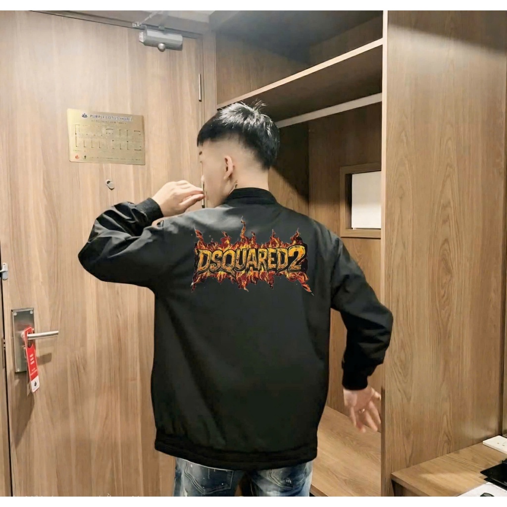 Áo Khoác Gió Nam Nữ  Tên Lửa Đỏ Rực 79 DSQ2  Cực Nét Chất Gió 2 Lớp Dày Dặn Dáng Rộng Phong Cách Thời Trang Cho Giới Trẻ