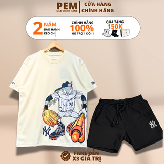 [Chính Hãng] Bộ quần đen ny + áo kem thỏ bóng chày New Era X MLB Hàng Chính Hãng giá tốt