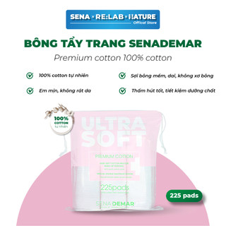 Bông tẩy trang cao cấp Senademar 100% cotton 1 túi 225 miếng