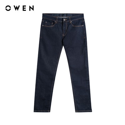 Owen - Quần jeans Slim Fit QJS241269 màu Xanh đậm chất liệu Cotton Spandex