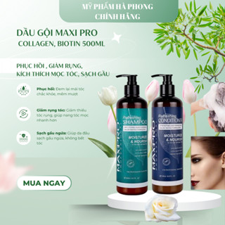  Dầu Gội Đầu Maxipro Dầu Xả Maxipro Phục Hồi Mềm Mượt Ngăn Gầu Rụng Tóc 500ml Chính Hãng Xuân Th 