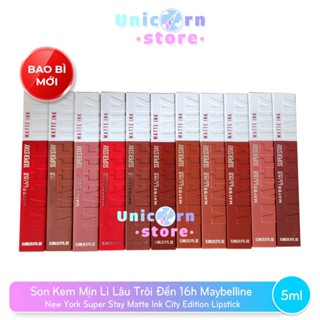 Son Kem Mịn Lì Lâu Trôi Đến 16h Maybelline New York Super Stay Matte Ink City Edition Lipstick 