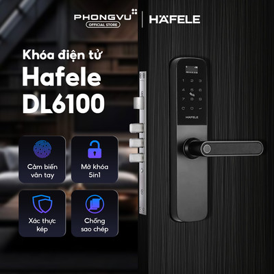[Miễn Phí Lắp Đặt] Khóa điện tử Hafele DL6100 (912.20.582) - Bảo hành 24 tháng
