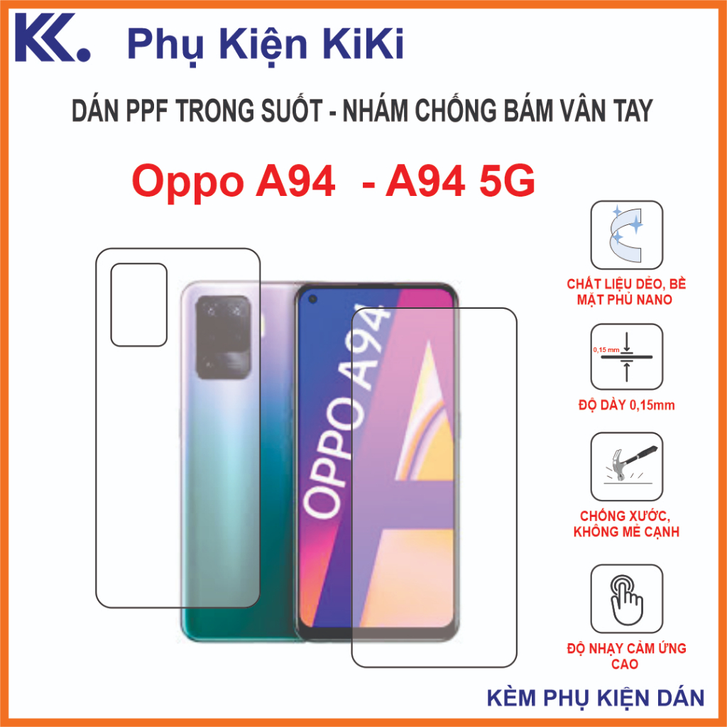 Dán Ppf Oppo A94  / A94 5G Full màn chống bám vân tay