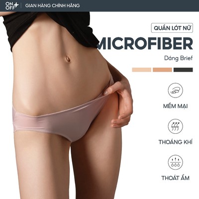 Quần lót nữ tam giác brief microfiber lụa băng mềm mát nhẹ làm mát nhanh - ONOFF 16UJ25A006
