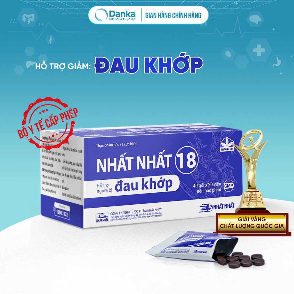  Viên Uống cho người Xương Khớp - Nhất Nhất 18 - Hỗ trợ giảm Sưng Đau Cứng Khớp Khó Vận Động 