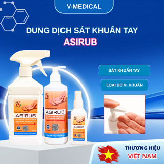 Nước rửa tay khô ASIRUB 500ml - Dung dịch sát khuẩn tay, ngăn ngừa vi khuẩn, dưỡng ẩm da tay