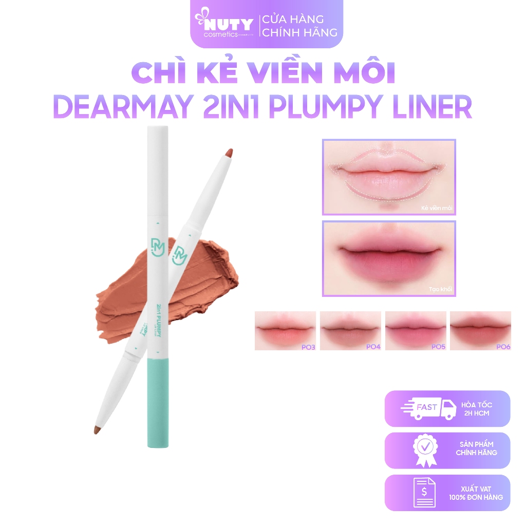 Son Kẻ Môi Dearmay 2in1 Plumpy Lip Liner (0.36g)