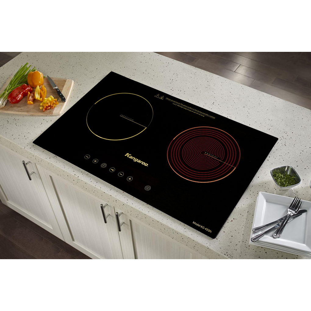 Bếp từ hồng ngoại Kangaroo KG499N (Lắp âm hay nổi đều được, bảo hành chính hãng, Bên từ bên hồng ngo