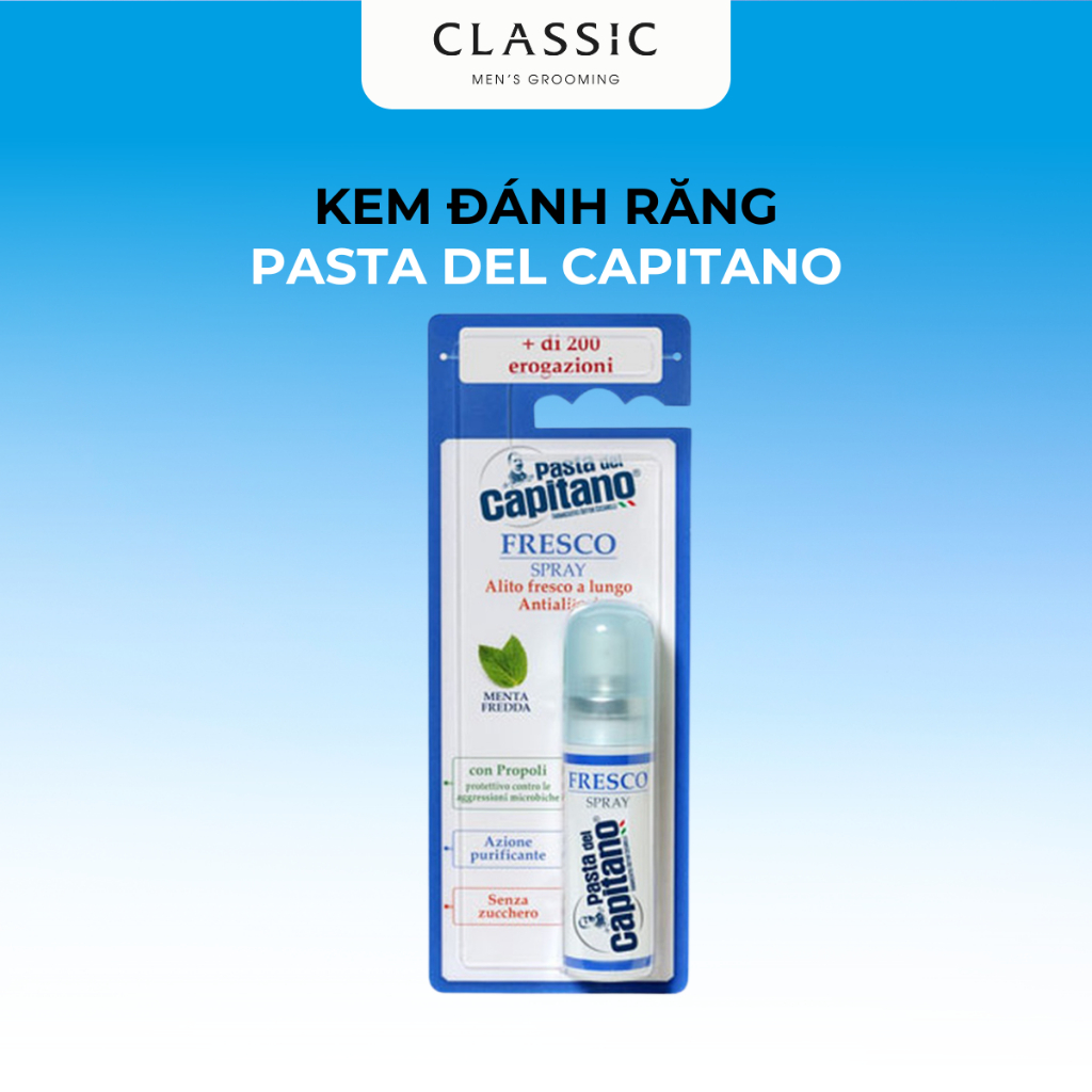Xịt Thơm Miệng Pasta Del Capitano Mouth Spray 15ml