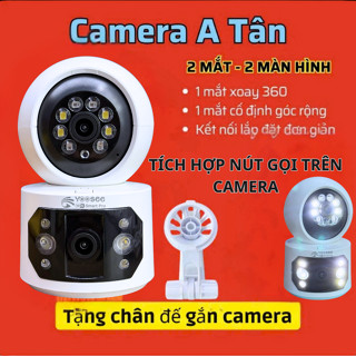  Camera Yoosee U19 2 Mắt Trong Nhà - Xem 2 Màn Hình Cùng Lúc - FHD - Xoay 360 Độ - Xem Đêm Có Màu 