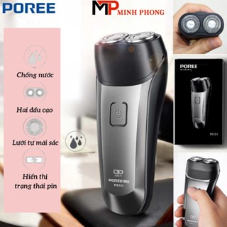 Máy cạo râu POREE PS151 cao cấp, 2 lưỡi dao tự mài, thiết kế nhỏ gọn sắc bén. Bảo hành 12 tháng