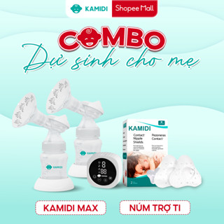 Combo Máy Hút Sữa Silicon Kamidi Max Kèm Bình Sữa Có Núm Ti Và Núm Trợ Ti Kamidi
