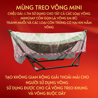 mùng treo võng dành cho võng mini em bé chống muỗi và các loại côn trùng có hại