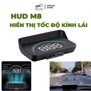  HUD M8 hiển thị tốc độ kính lái ô tô màu trắng màn LED màu hiển thị đa chế độ chân OBD2 