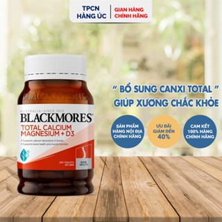 Viên uống bổ sung Canxi Total Calcium & Magnesium + D3 Blackmores của Úc giúp xương chắc khỏe, ngừa loãng xương 200 viên