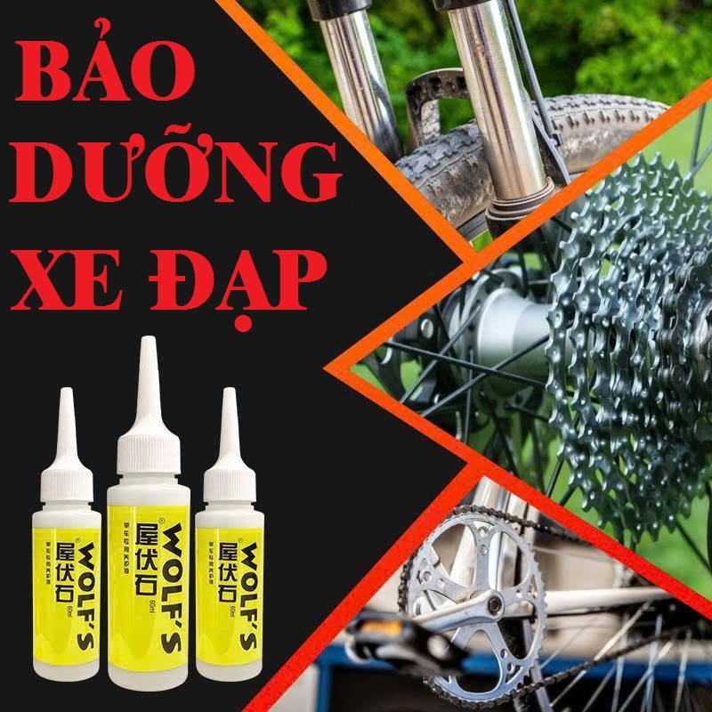 Dầu tra xích xe đạp 50ML WOLF'S xe đạp thể thao Chính Hãng WOLF'S