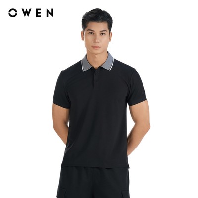 Owen - Áo polo Body Fit APV253659 màu Đen chất liệu Café