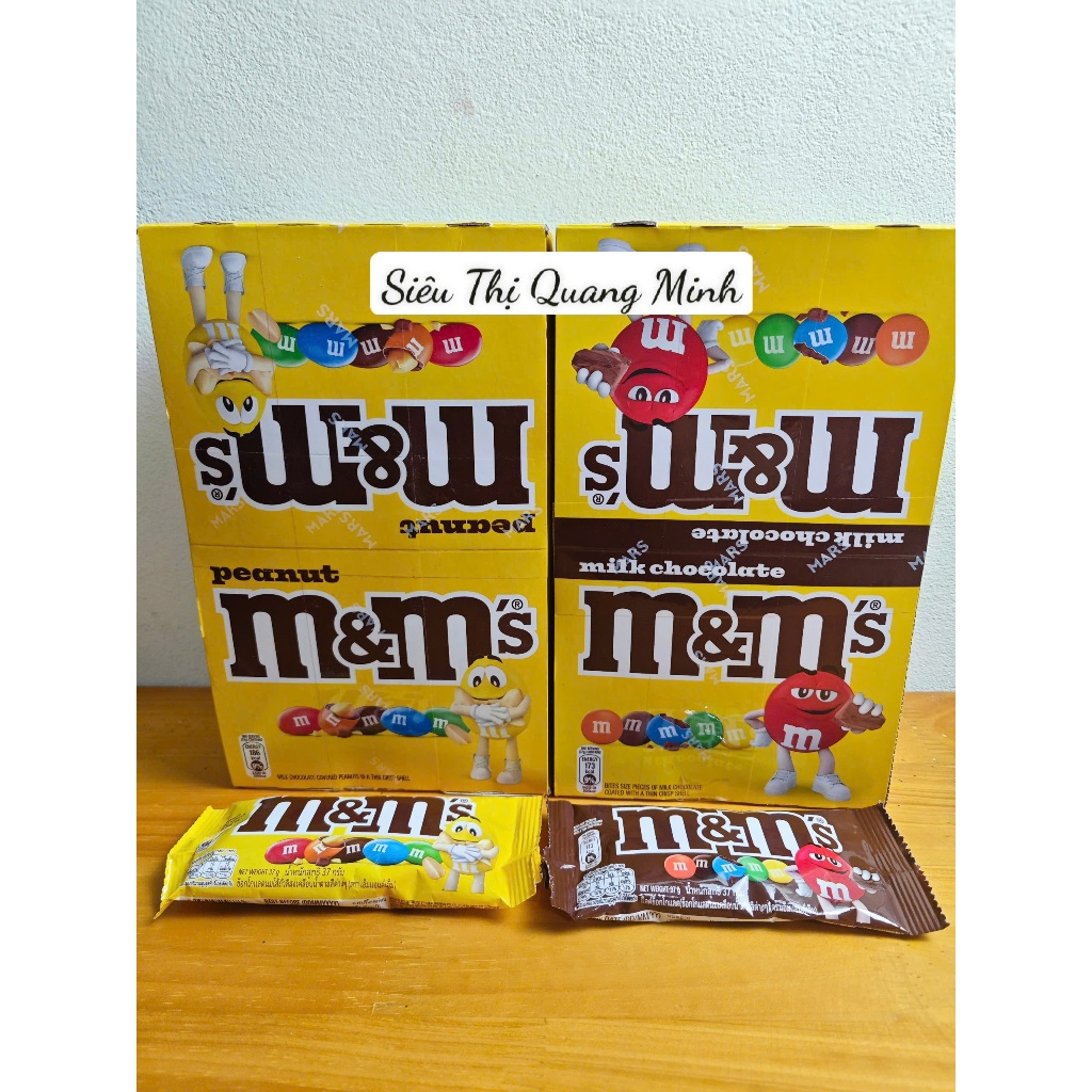 Combo 6 - 12, Hộp 24 Gói M&M's Kẹo Socola Sữa M&M's x 37g - Kẹo Socola Nhân Đậu Phộng