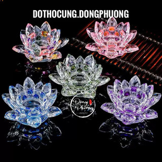 Đế để đèn cầy thuỷ tinh, đế nến thuỷ tinh, đế đèn cầy, đế nến thuỷ tinh nhiều màu cao cấp, đế để nến