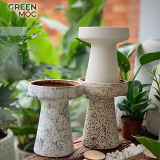  Bình gốm Bát Tràng dáng mặt hồ cao 22cm men sủi Atlantic phong cách vintage độc đáo decor cắm hoa 