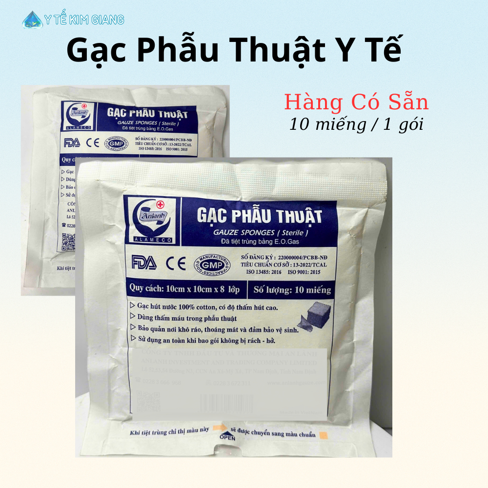 Gạc Y Tế Tiệt Trùng EO 10x10 8 Lớp 10 Miếng Best Seller Chính Hãng - [GIAO HỎA TỐC 24H]