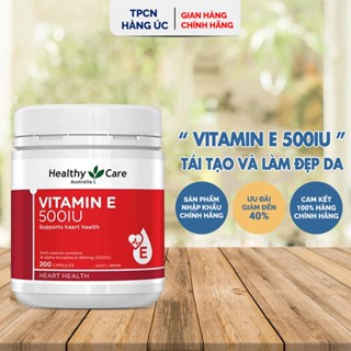[ Hàng Nhập Khẩu ] Viên uống bổ sung Vitamin E Healthy Care 500IU của Úc hỗ trợ tái tạo, làm đẹp da và tóc 200 viên