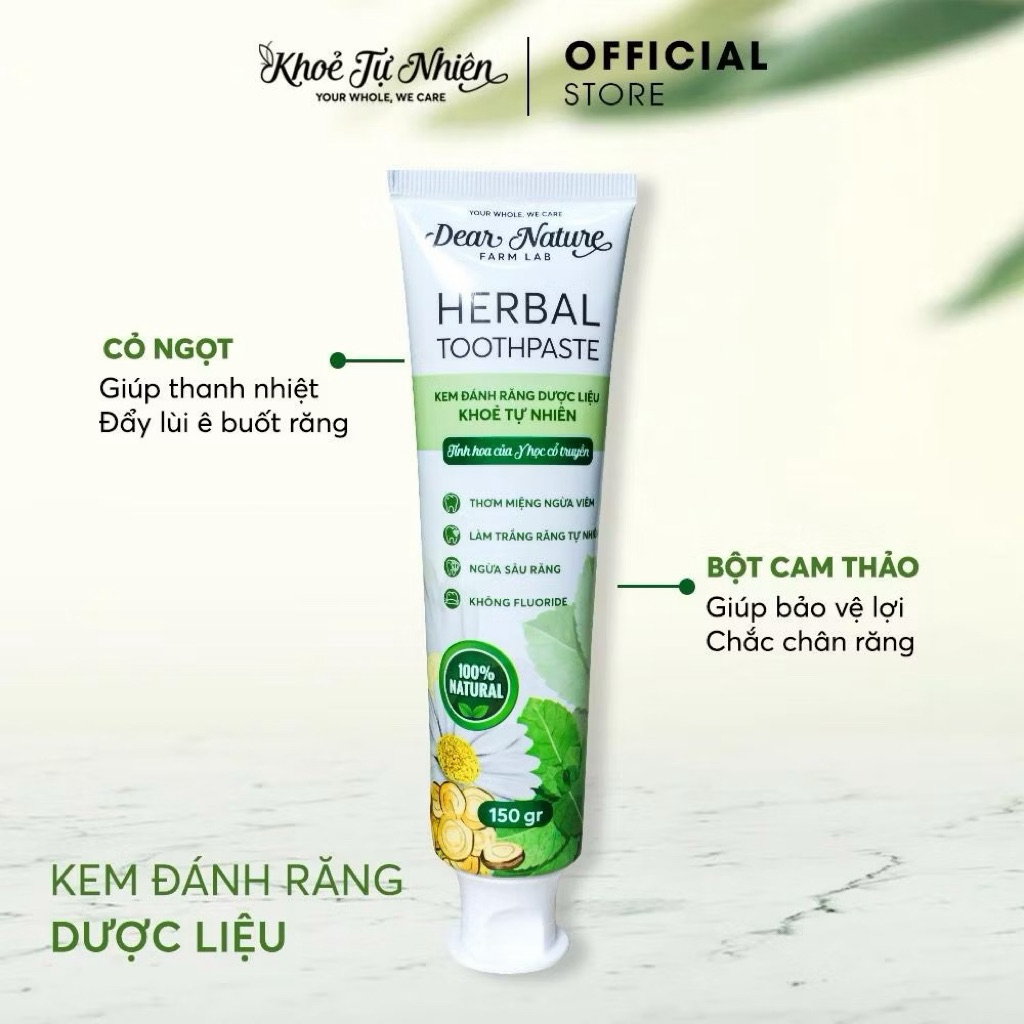Kem đánh răng thảo mộc DEAR NATURE 150gr