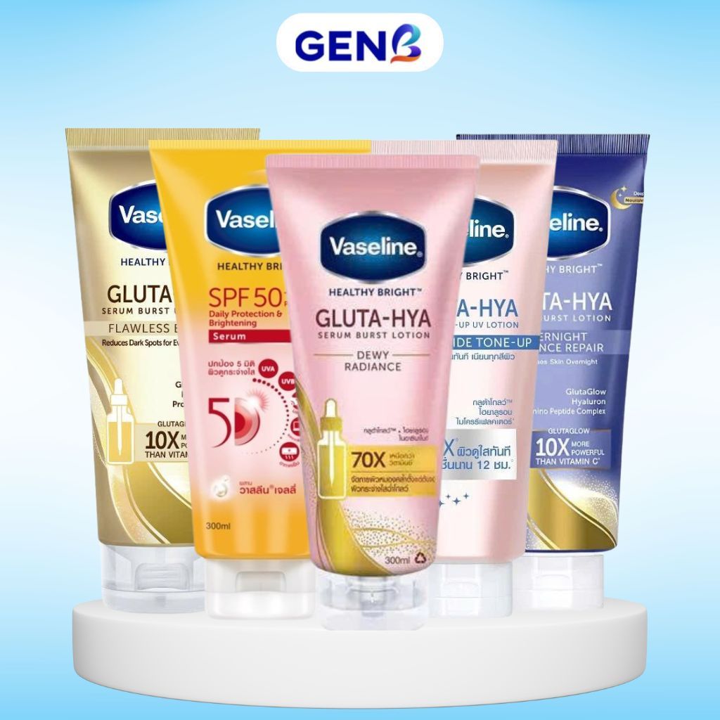Sữa dưỡng thể Vaseline Trắng Da Ban Ngày, Ban Đêm 70ml/330/300 -Serum Vaseline 4x Dưỡng Ẩm 10x Chống