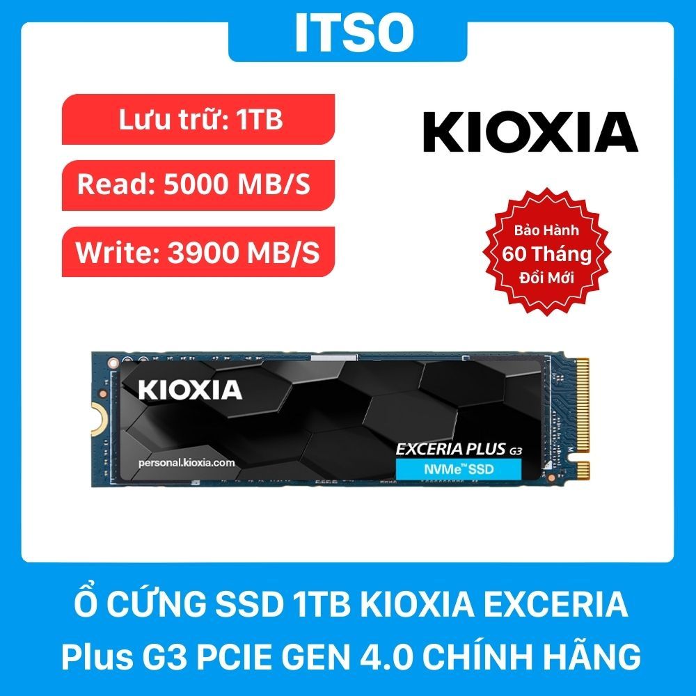 Ổ cứng SSD 1TB Kioxia Exceria Plus G3 Chính Hãng - Bảo hành 60 tháng