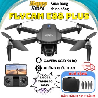 Flycam E88 Plus , Camera 4K, gập gọn, giữ độ cao ổn định, dễ bay, phù hợp người mới chơi, Plycam