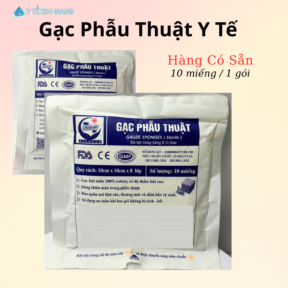 Gạc Y Tế Vô Trùng 10x10 8 Lớp 10 Miếng Mua Nhanh Kẻo Hết Freeship Xtra - SIÊU ƯU ĐÃI KHỦNG