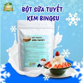   1KG  Bột Sữa Tuyết Làm Kem Bingsu - đá xay Nguyên Liệu Trà Sữa Giá Sỉ LUCKY VN STAR 