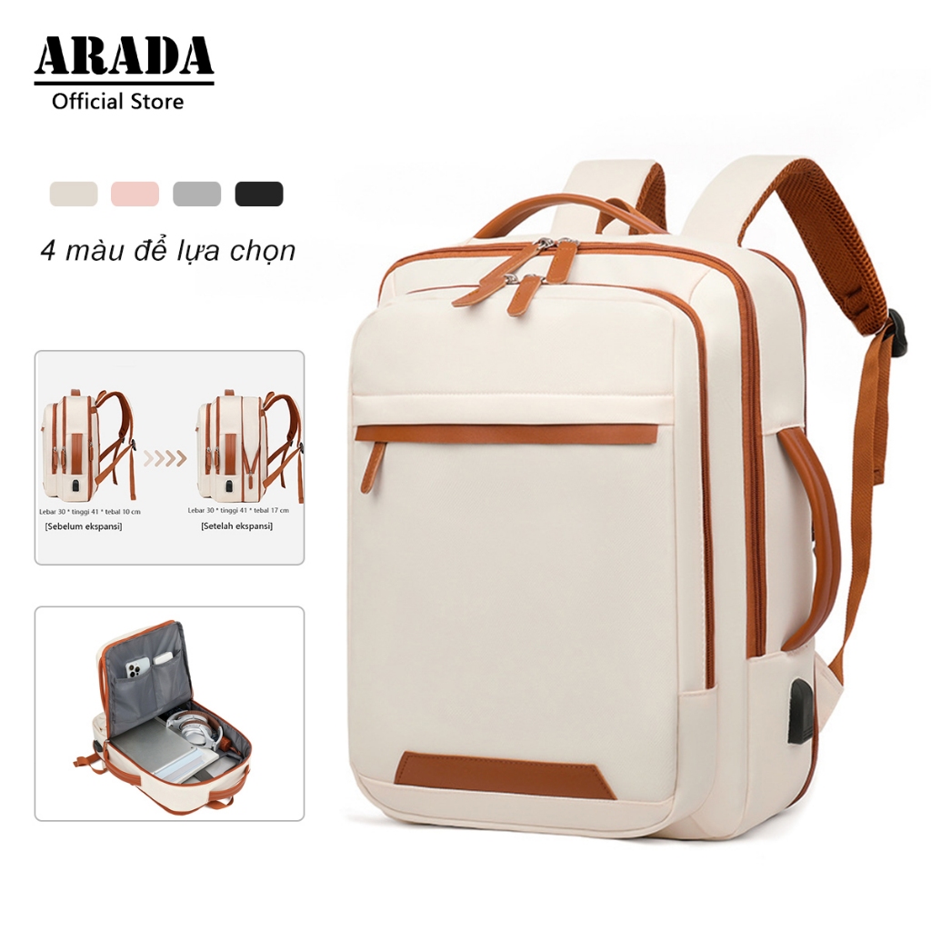 Balo đựng laptop 15.6 inch ARADA Unisex không thấm nước cho sinh viên đại học du lịch đa năng Tách ẩm và khô