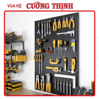  {Đa năng} Bảng Pegboard kim loại treo tường cao cấp bảng lỗ Pegboard decor treo phụ kiện tấm tôn lỗ treo đồ nghề. 