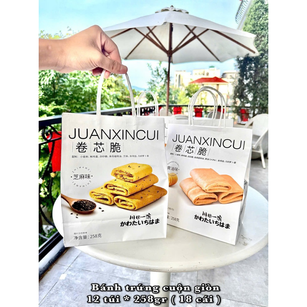 Bánh Cuộn Trứng Giòn Thơm Ngon JAUNXINCUI