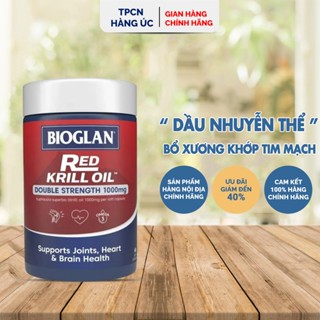Dầu Nhuyễn Thể Bioglan Red Krill Oil 1000mg của Úc Bổ Xương Khớp, Tim Mạch, Trí Não 60 Viên